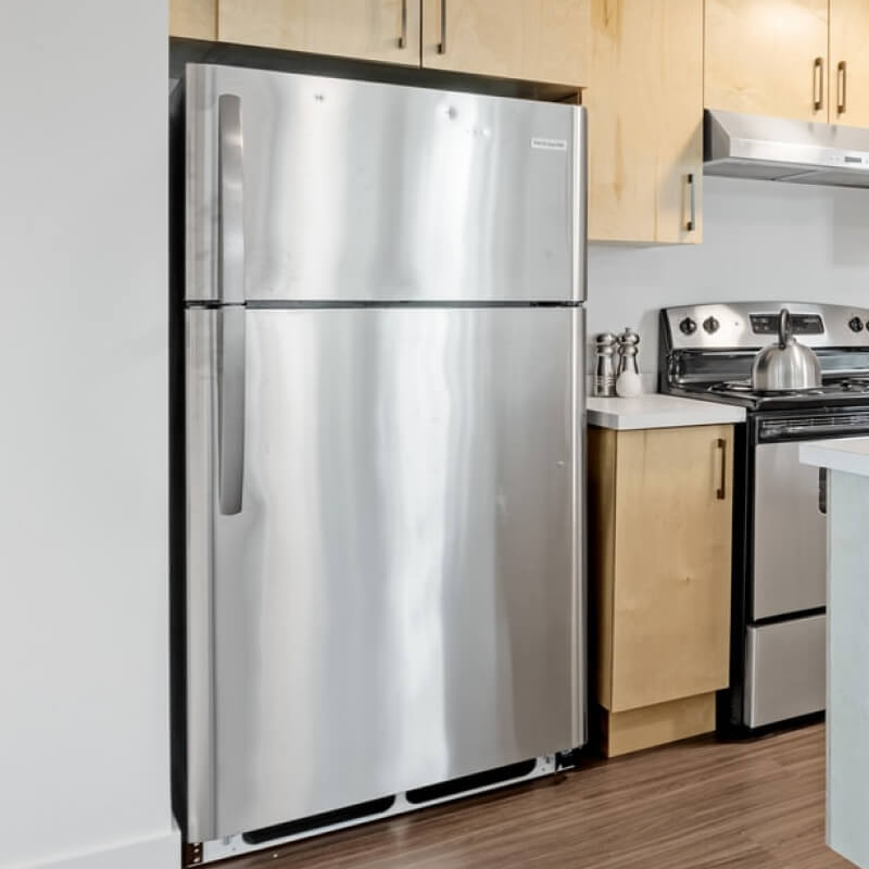 Double Door Mini Fridge with Freezer for Office or Dorm with Adjustable Remove Glass Shelves - Imagen 2